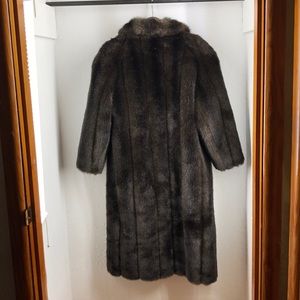 Brown Mink Faux Fur Coat